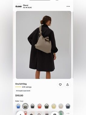 Ona Soft Shoulder Bag — Sage
